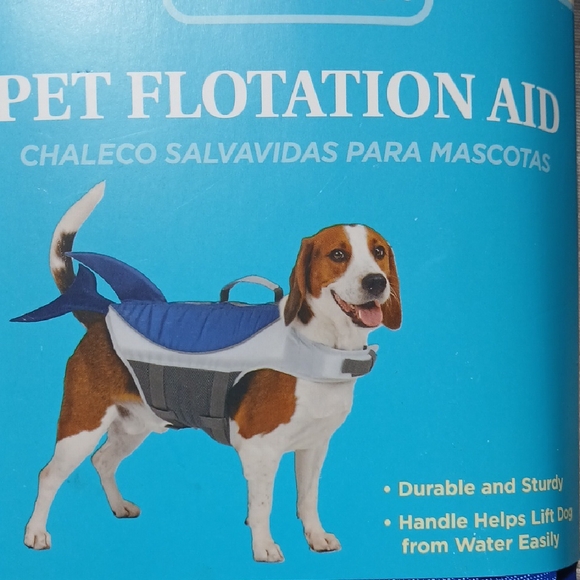 Pet Flotation Aid with Blue and Gray Design - Picture 1 of 5